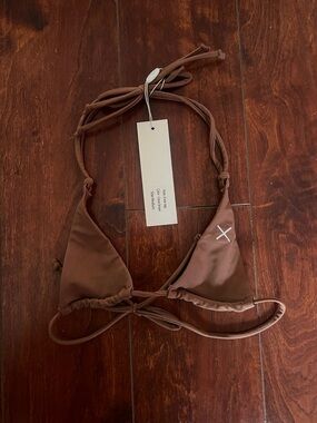 NWT Boutine LA Cocoa Brown Crew Bikini Top Size Medium